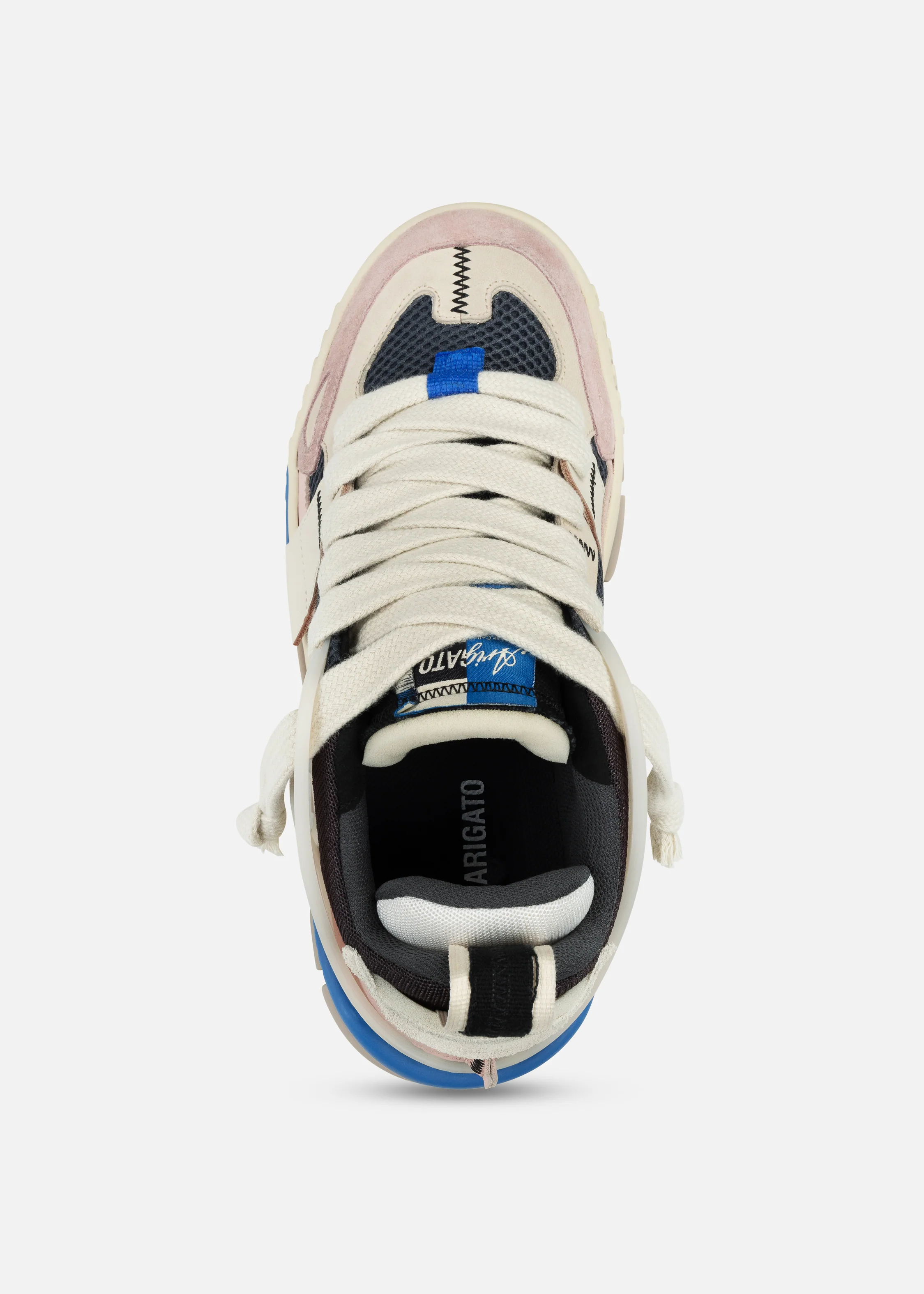 W Area Patchwork Black/Blue Leather/Suede - Image 6