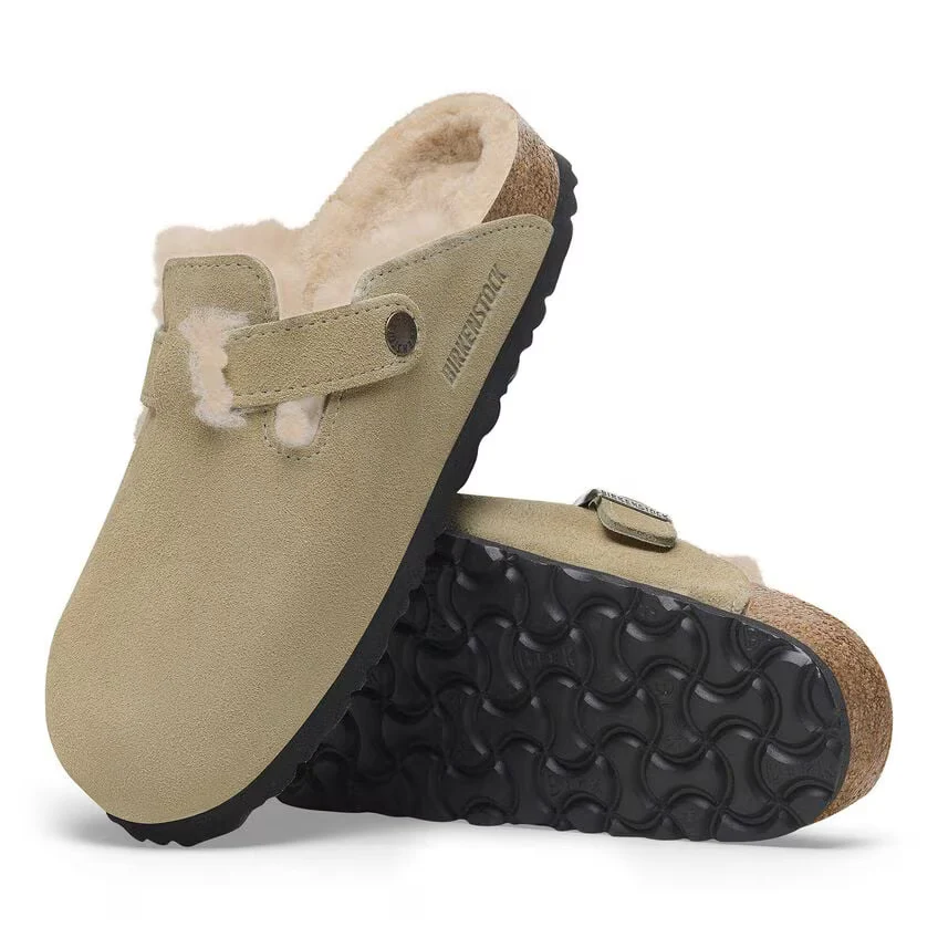 W Boston Shearling Taupe Suede - Image 3