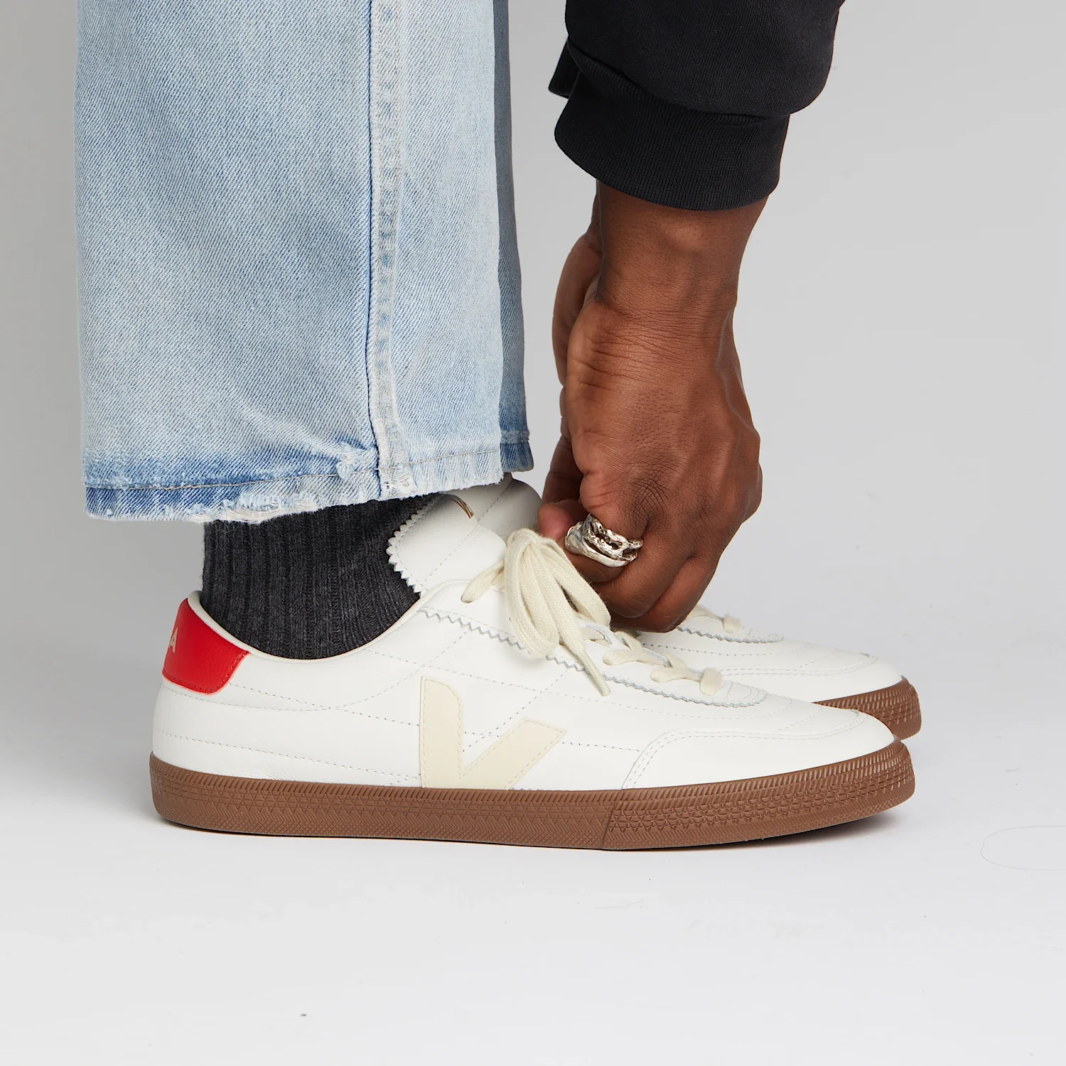 W Panenka White/Pierre/Pekin/Bark O.T. Leather - Image 4