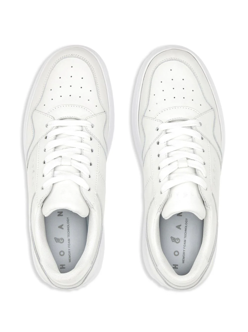 W Platform Sneaker White Leather - Image 7