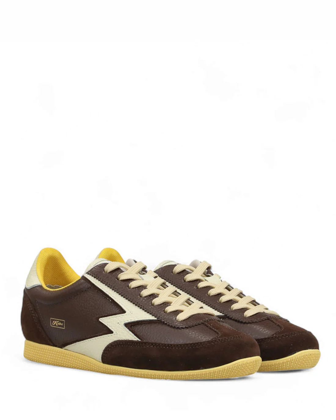 W Kobe Dark Brown Leather Off White Details KO003 - Image 2